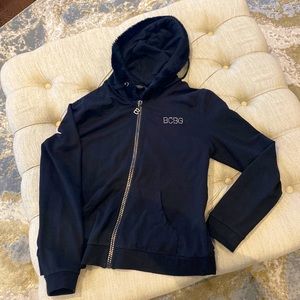 BCBG Black Hoodie with rhinestone detail Size XL